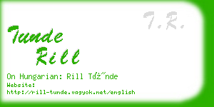 tunde rill business card